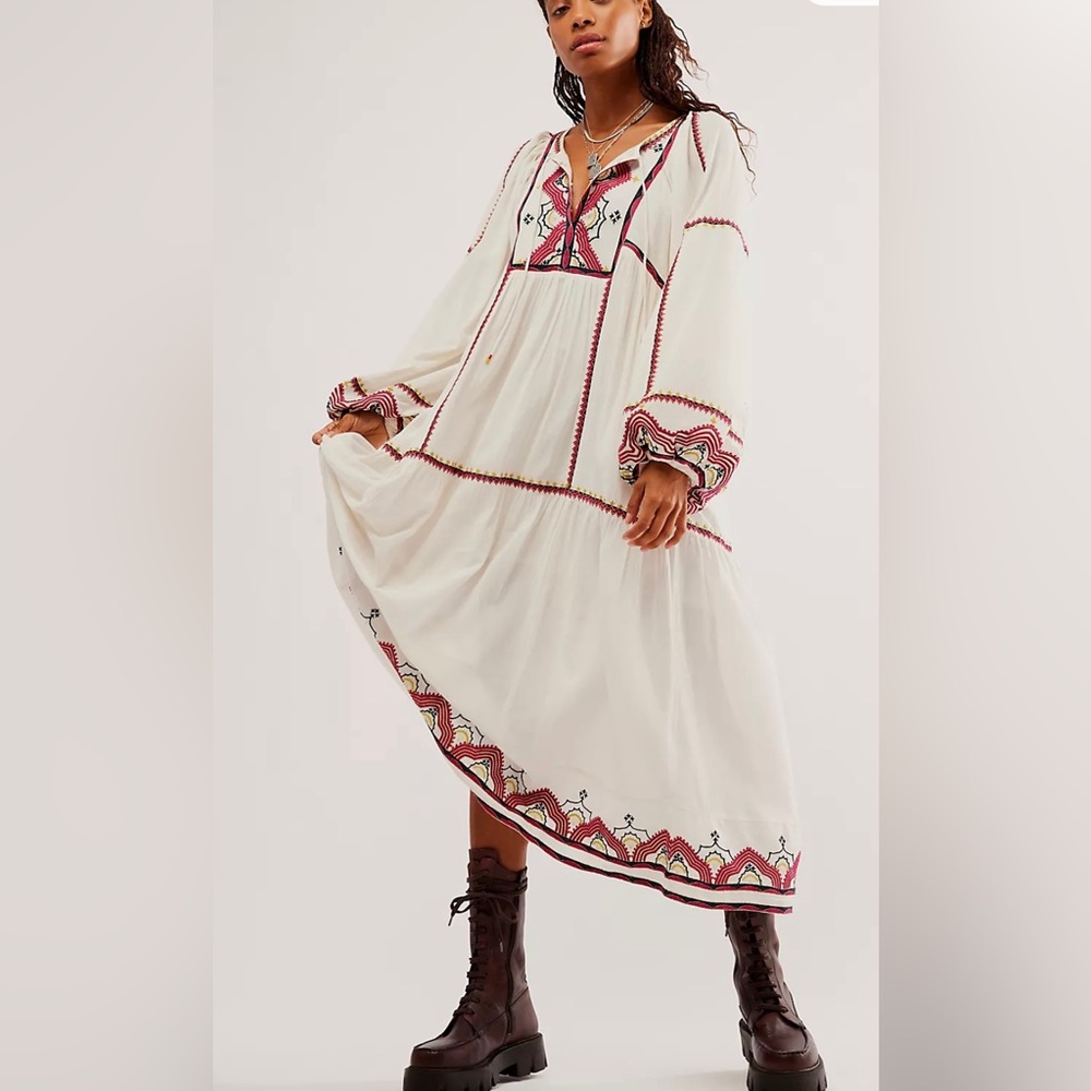 FREE PEOPLE Sweet Escape Long Sleeve Maxi Dress NWOT